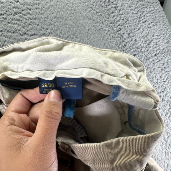 Polo Ralph Lauren Pant Mens 36x30 Brown Cotton Chino Straight Business Office - Picture 7 of 10